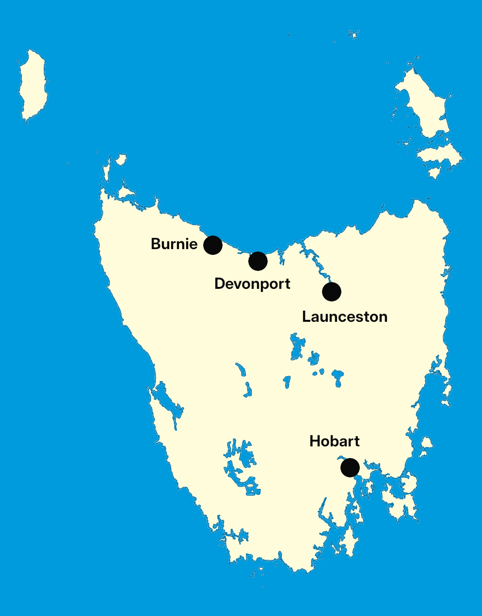 Map of Tasmania